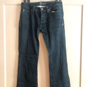Miss Me jeans, flared indigo blue, size 30